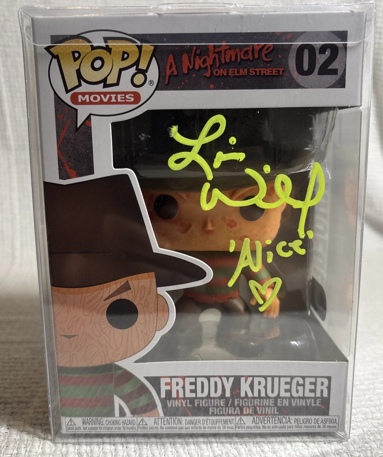Lisa Wilcox — Lisa Wilcox Signed Funko Pop! Movies #02 "Freddy Krueger" - SWAU COA