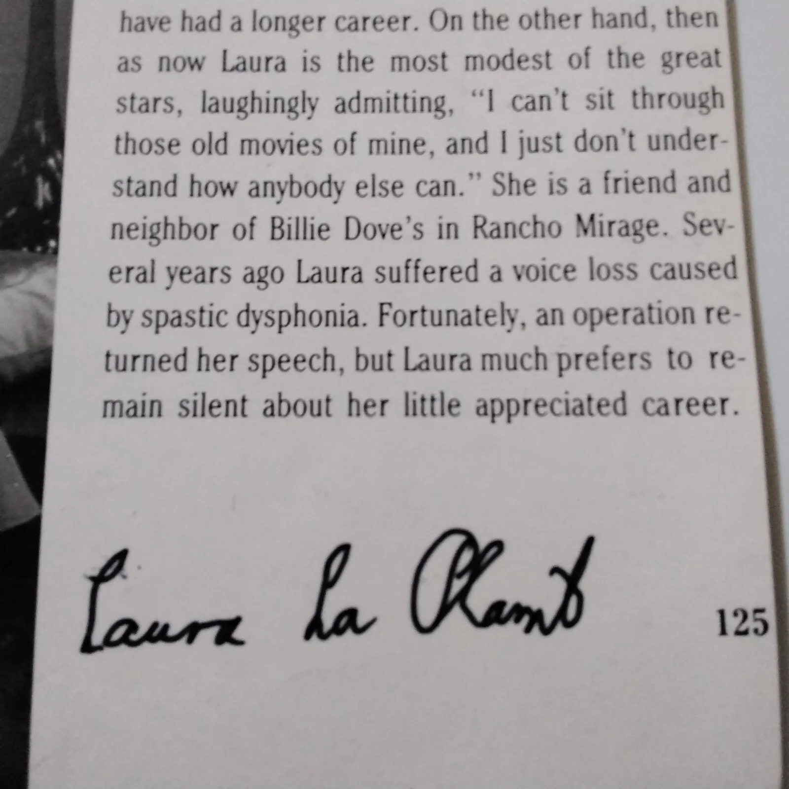 Laura La Plante SIGNED Book Page Silent Film Actress Cat & Canary Show Boat, изображение 5
