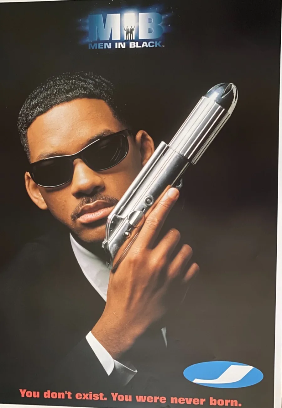 large MEN IN BLACK original poster WILL SMITH 1997 2ft x 3ft GB Posters, image 2