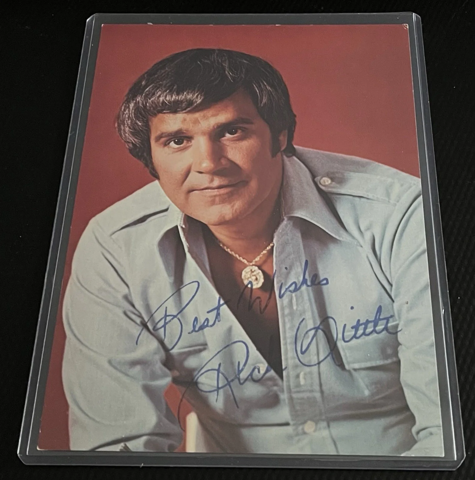 Rich Little — Rich Little Las Vegas Entertainer Signed 5x7 Promo Autograph w/ COA & Top Loader, изображение 2