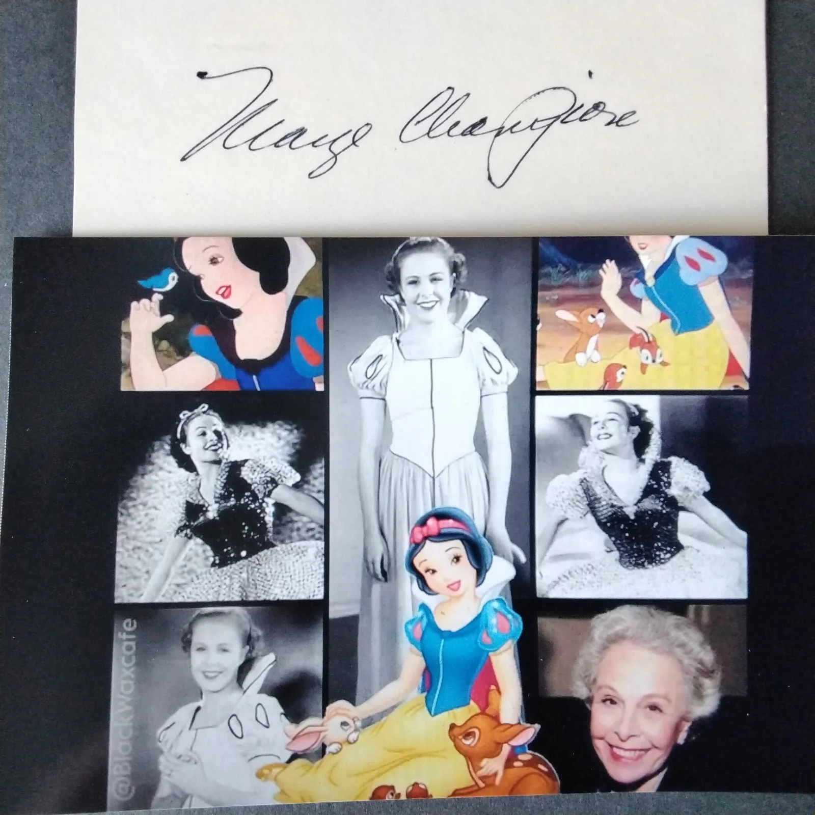 Marge Champion SIGNED Card Pic Film Dancer Snow White Disney Fantasia Show Boat, изображение 2