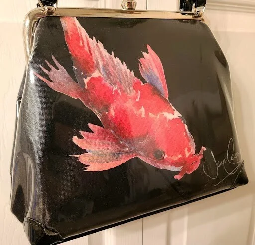 Jane Seymour Koi Fish Purse autographed, image 2