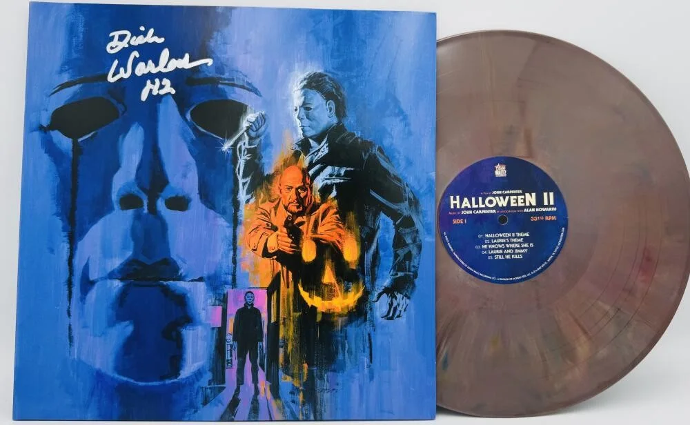 DICK WARLOCK — DICK WARLOCK SIGNED HALLOWEEN II ALBUM VINYL RECORD JOHN CARPENTER BAS HOLO K81, изображение 3