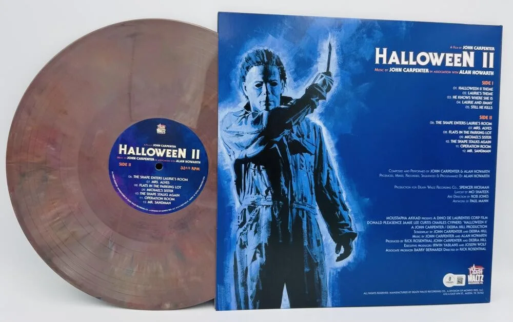 DICK WARLOCK — DICK WARLOCK SIGNED HALLOWEEN II ALBUM VINYL RECORD JOHN CARPENTER BAS HOLO K81, изображение 4