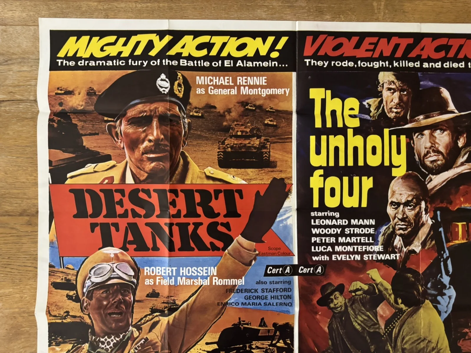 Desert tanks the unholy four 1969 UK Quad poster, image 2