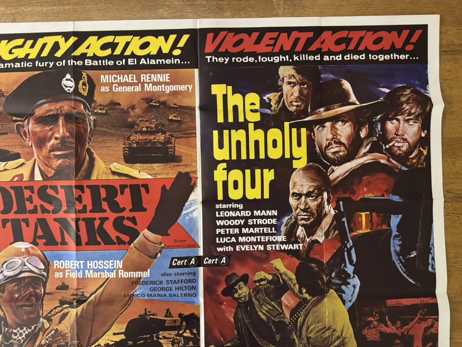 Desert tanks the unholy four 1969 UK Quad poster, image 4