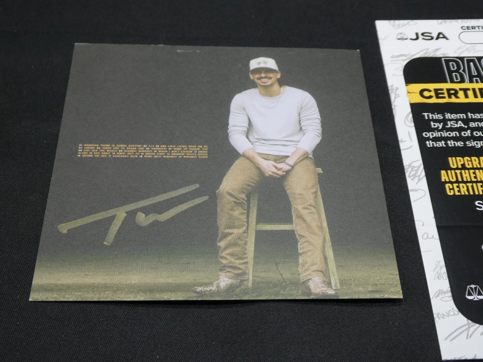 Tucker Wetmore Hand Signed Insert + What Not To CD JSA #CI44578, image 3