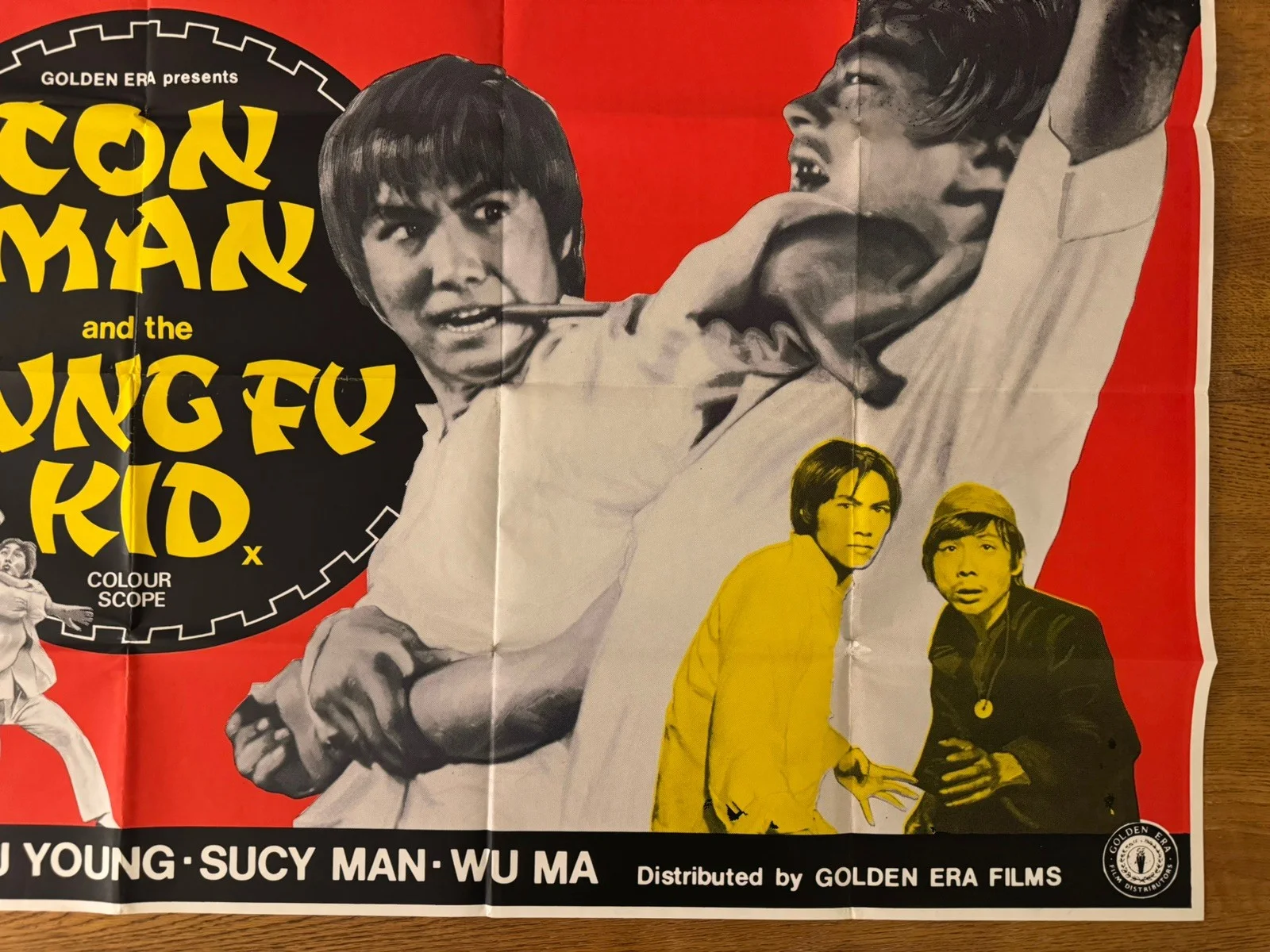 CON MAN AND THE KUNG FU KID ORIGINAL UK QUAD FILM POSTER 1974, изображение 2