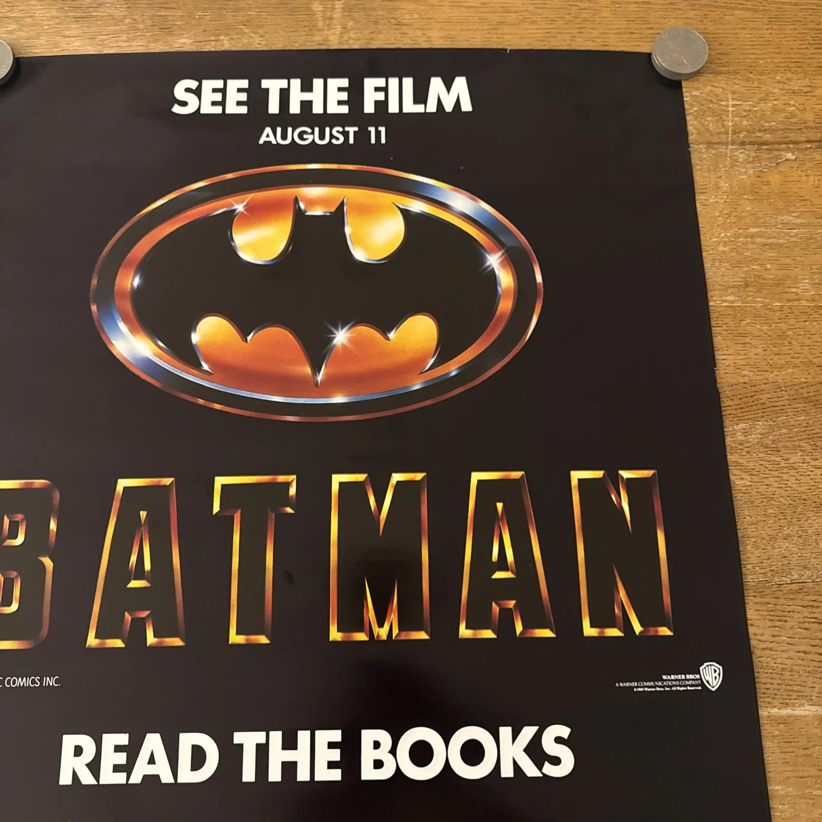 Batman 1989 Original Uk double crown Poster 20” x 30” rolled, image 3