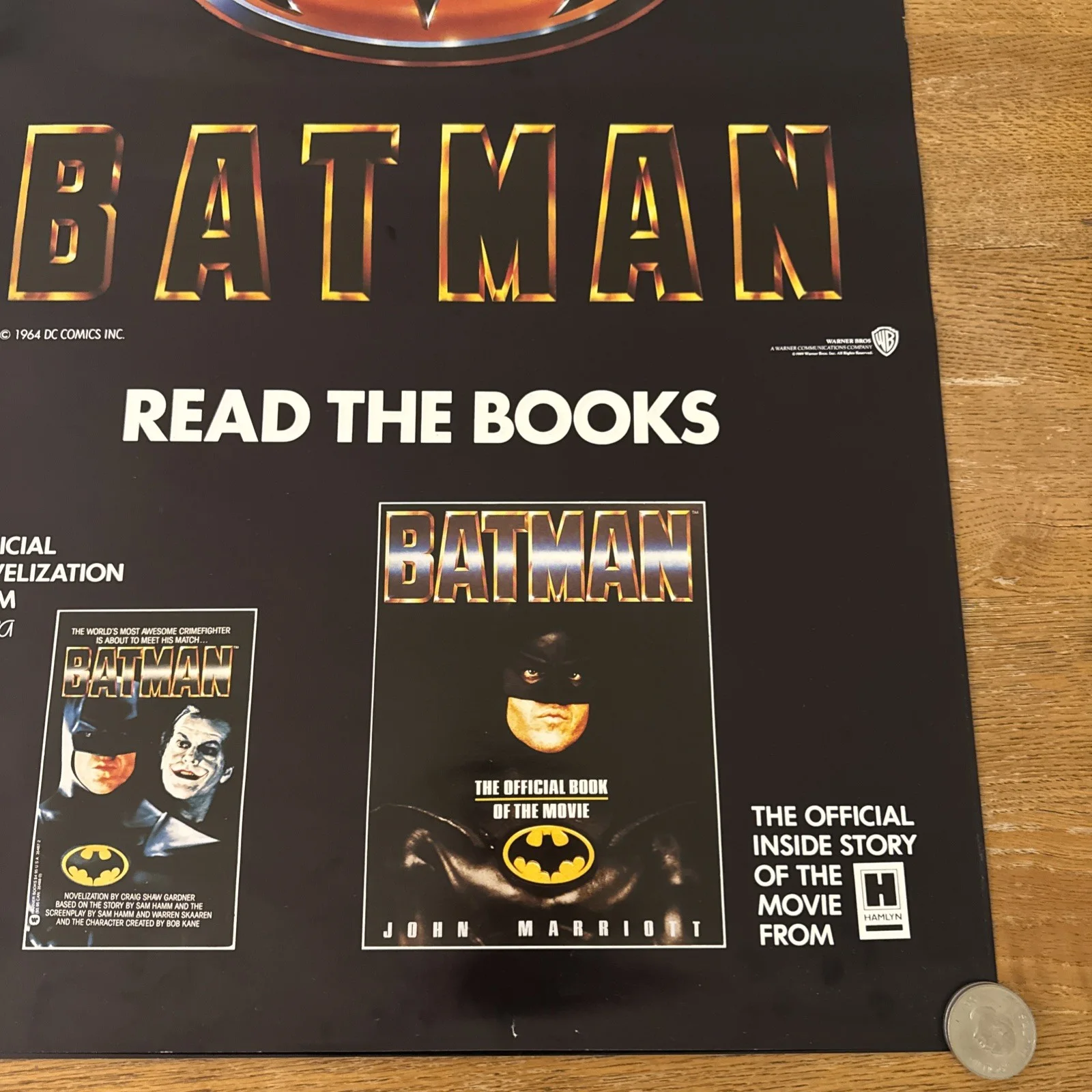 Batman 1989 Original Uk double crown Poster 20” x 30” rolled, image 4