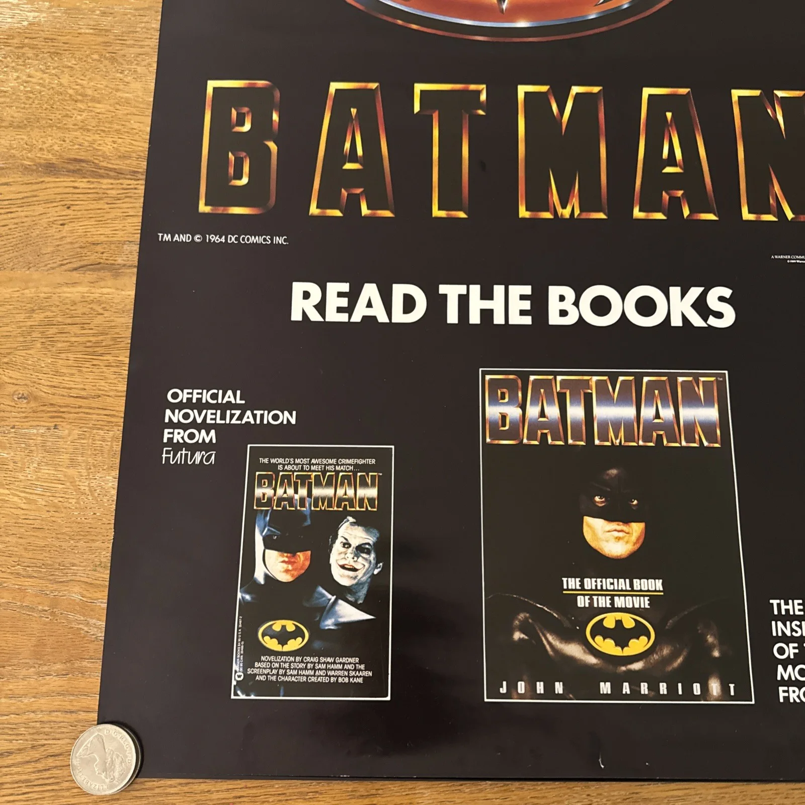 Batman 1989 Original Uk double crown Poster 20” x 30” rolled, image 5