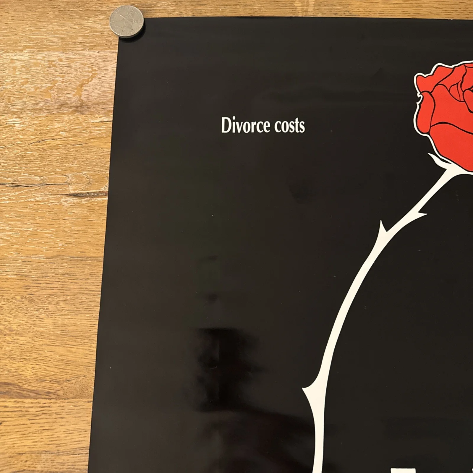 War of the roses 1989 Original Uk double crown Poster 20” x 30” rolled, изображение 2
