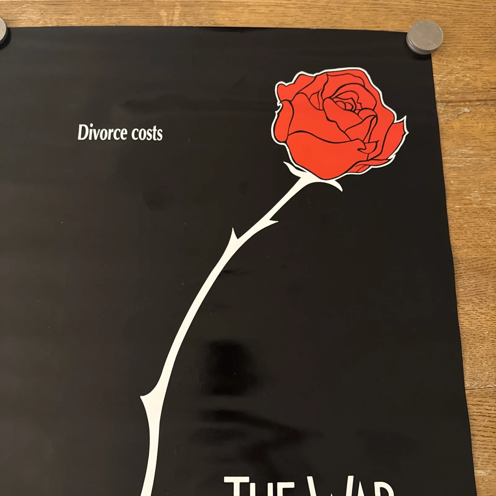 War of the roses 1989 Original Uk double crown Poster 20” x 30” rolled, изображение 3