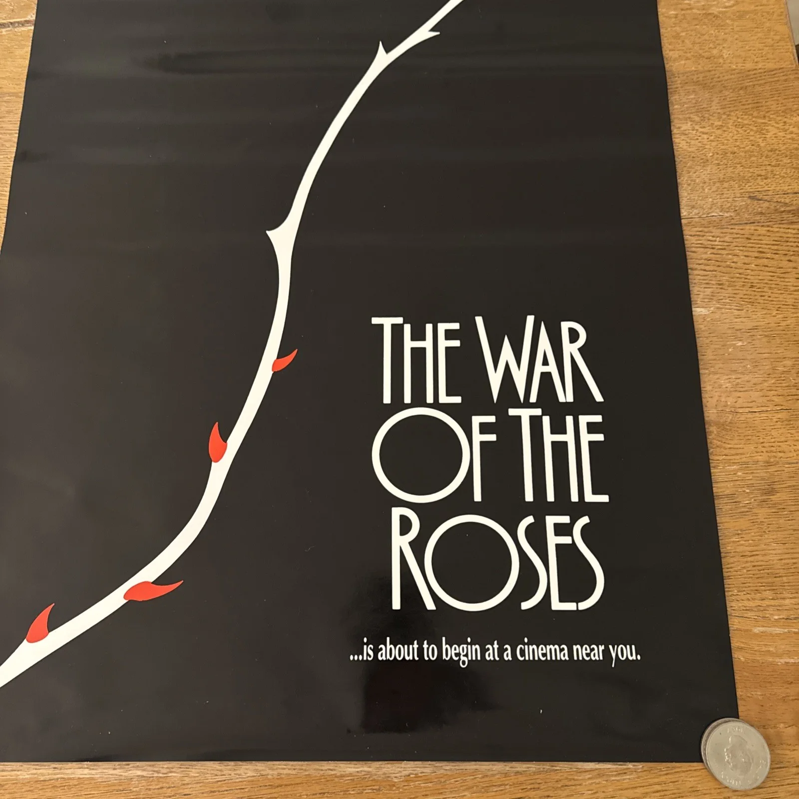 War of the roses 1989 Original Uk double crown Poster 20” x 30” rolled, изображение 4