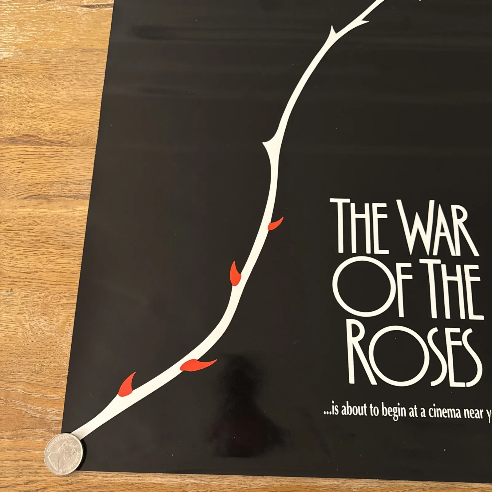 War of the roses 1989 Original Uk double crown Poster 20” x 30” rolled, изображение 5