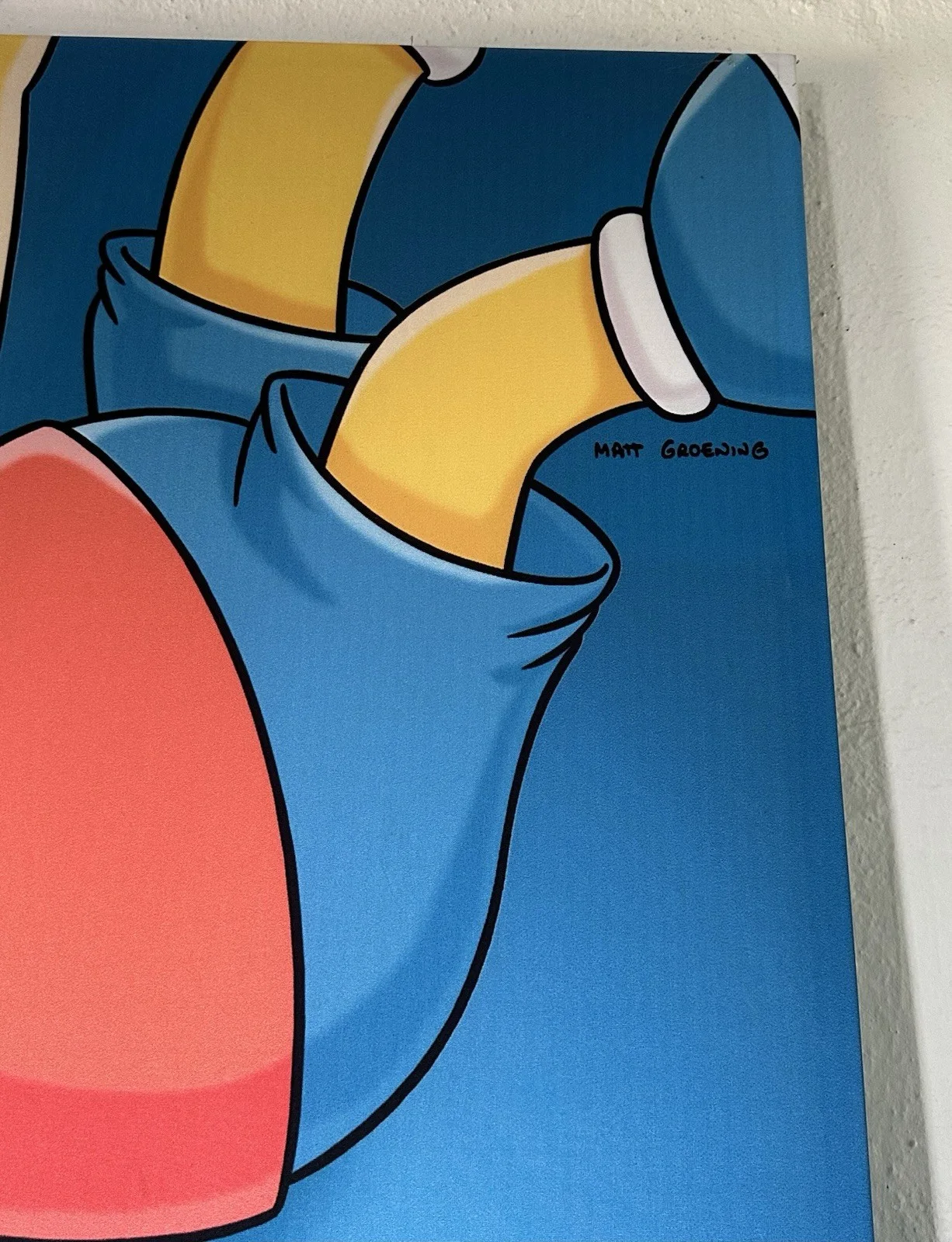 MATT GROENING — MATT GROENING SIGNED THE SIMPSONS HAND DRAWN BART CUSTOM SKETCH ONE OA KIND 71”, image 2