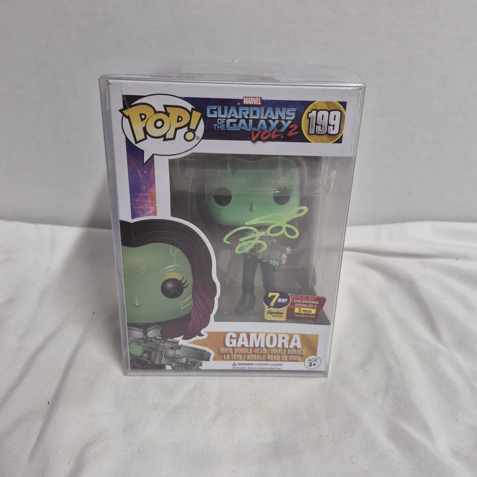 Zoe Saldana — Zoe Saldana Signed Gamora Funko 199 Guardians Of The Galaxy VOL 2 JSA 7BAP LE 5!