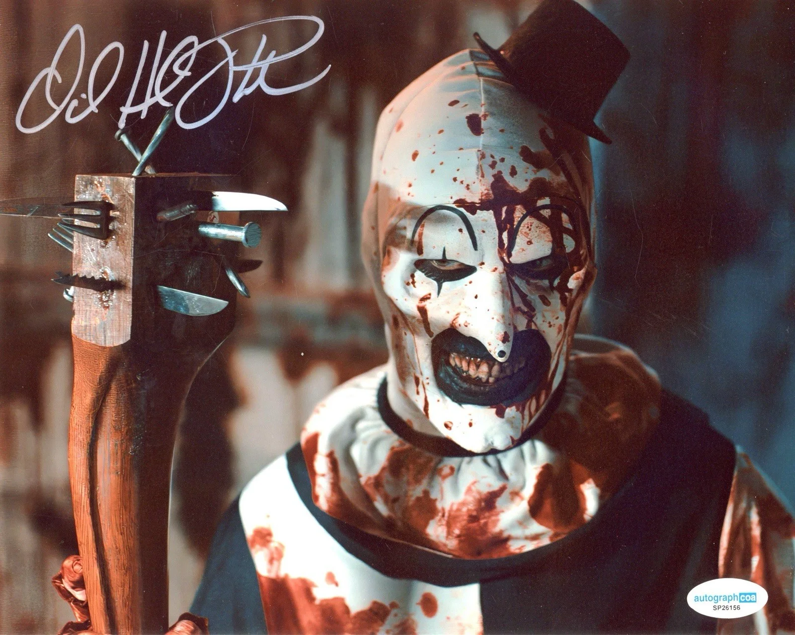David Howard Thornton — David Howard Thornton &Samantha Scaffidi SIGNED AUTO 8x10 Photo ACOA TERRIFIER