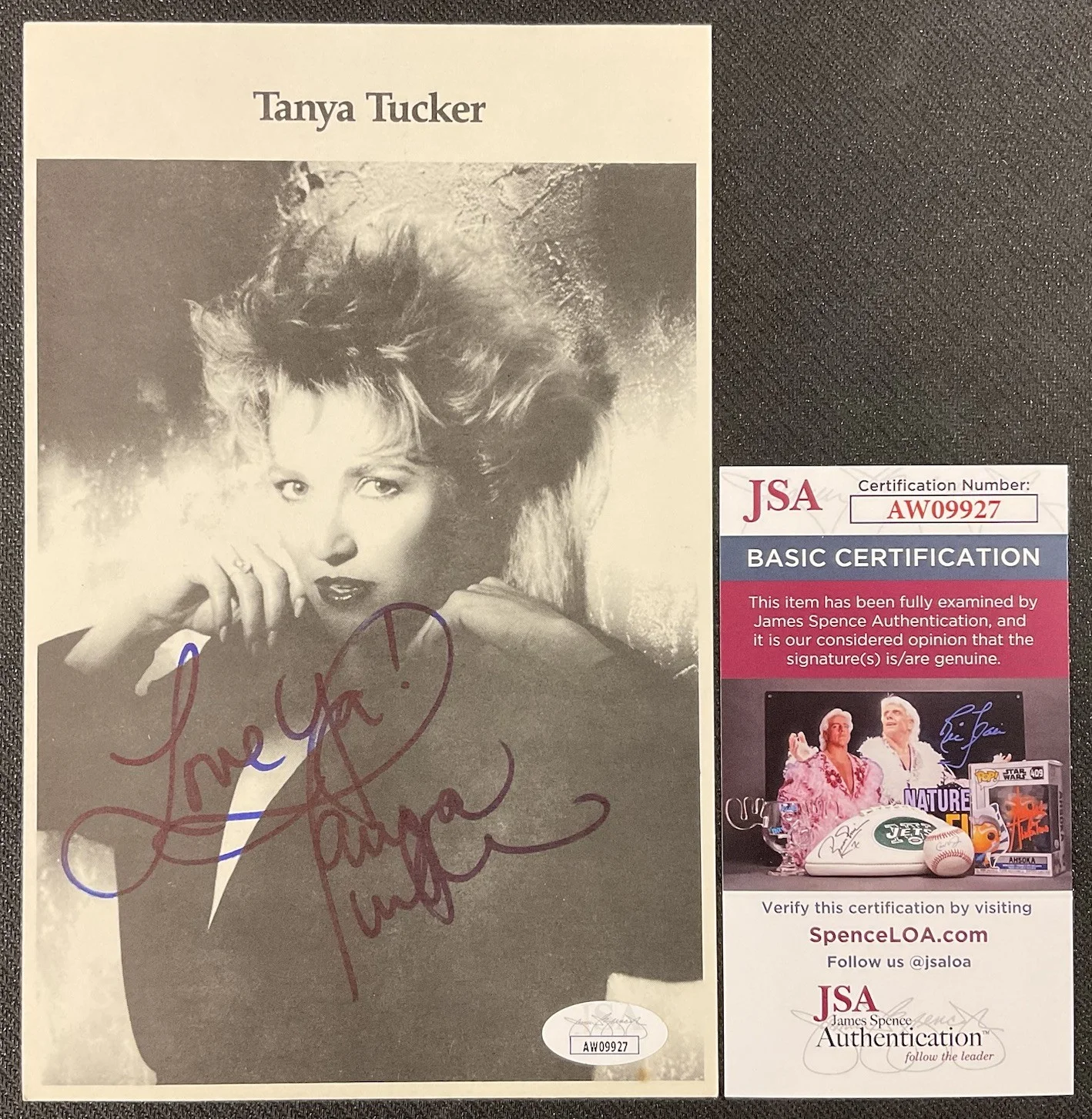Tanya Tucker “Love Ya” Signed Autograph 8.5x5.5 Media Photo Singer JSA AW09927, изображение 2