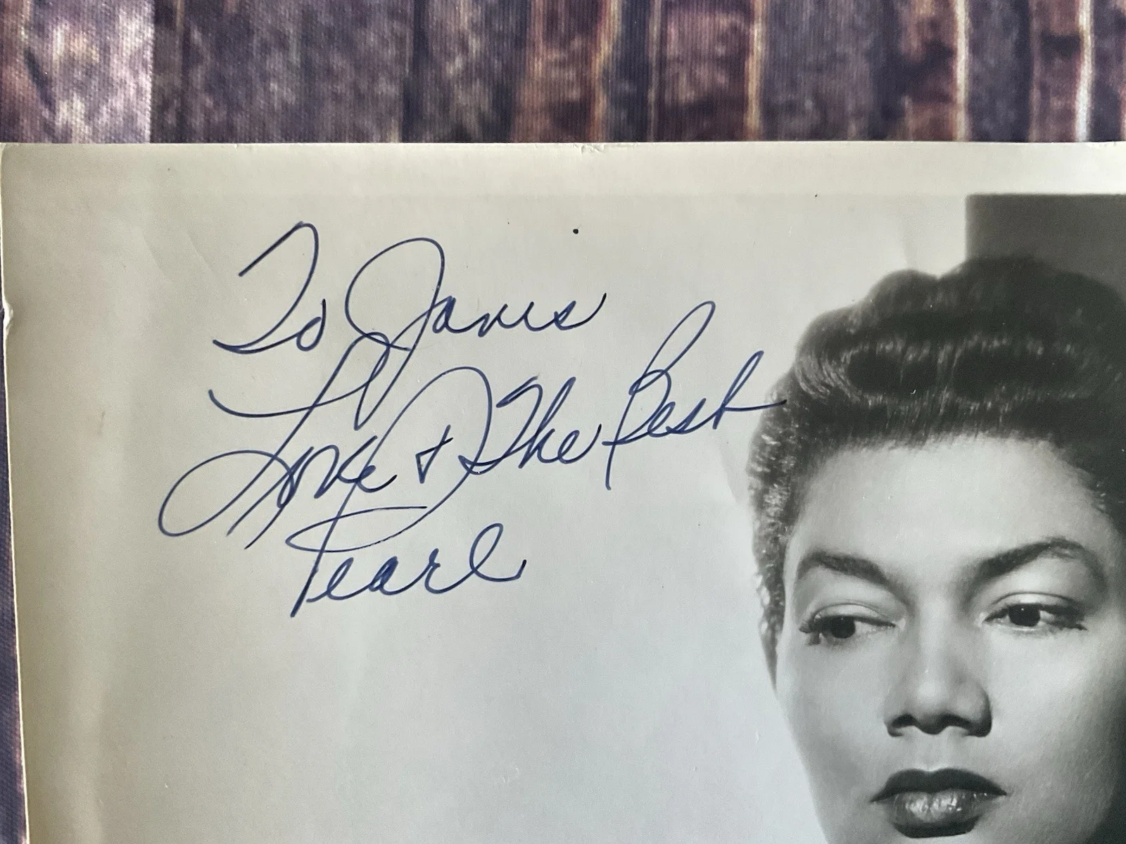 Pearl Bailey — Pearl Bailey Actress Singer Signed 8x10 Original Photo, William Morris Agency, изображение 3