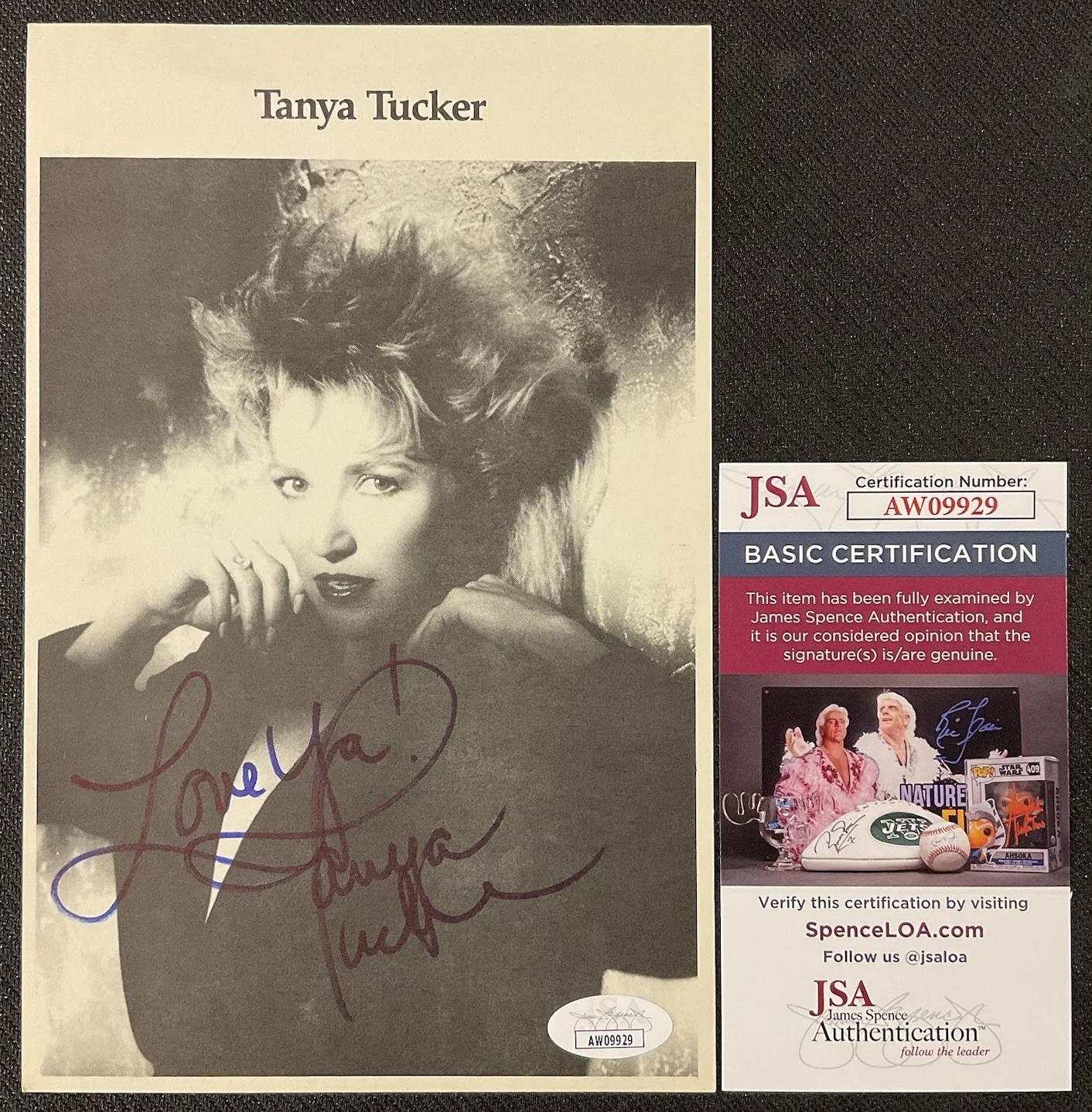 Tanya Tucker “Love Ya” Signed Autograph 8.5x5.5 Media Photo Singer JSA AW09929, изображение 2