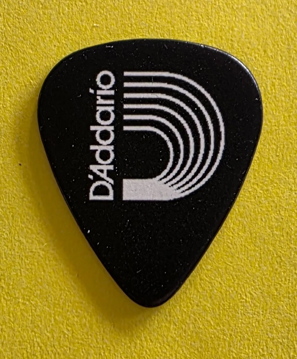 Dweezil Zappa guitar pick picks The Others of Intention white on black, image 2