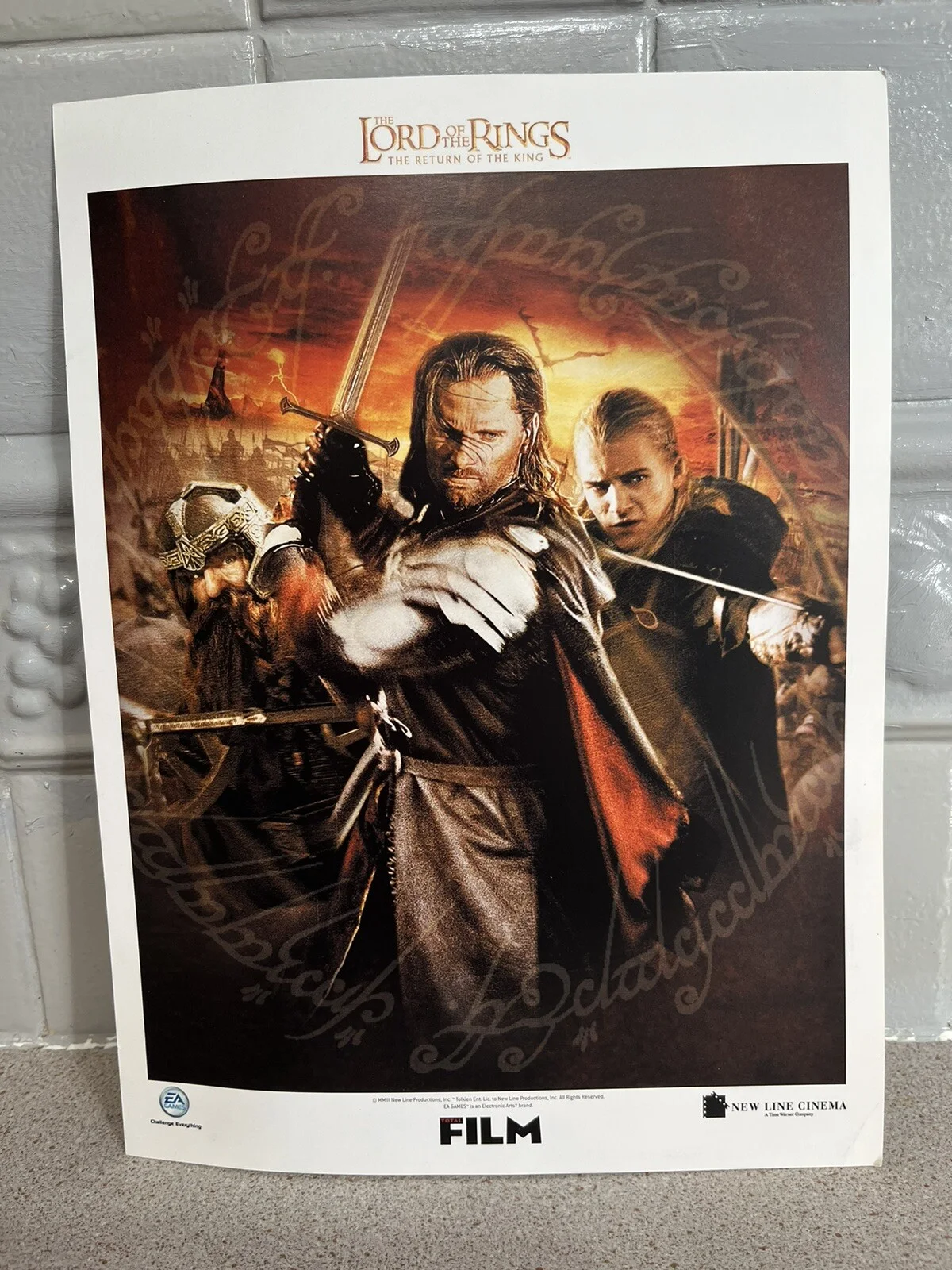 ORIGINAL LORD OF THE RINGS TOLKIEN TOTAL FILM MAGAZINE PROMO Posters 2002, изображение 5