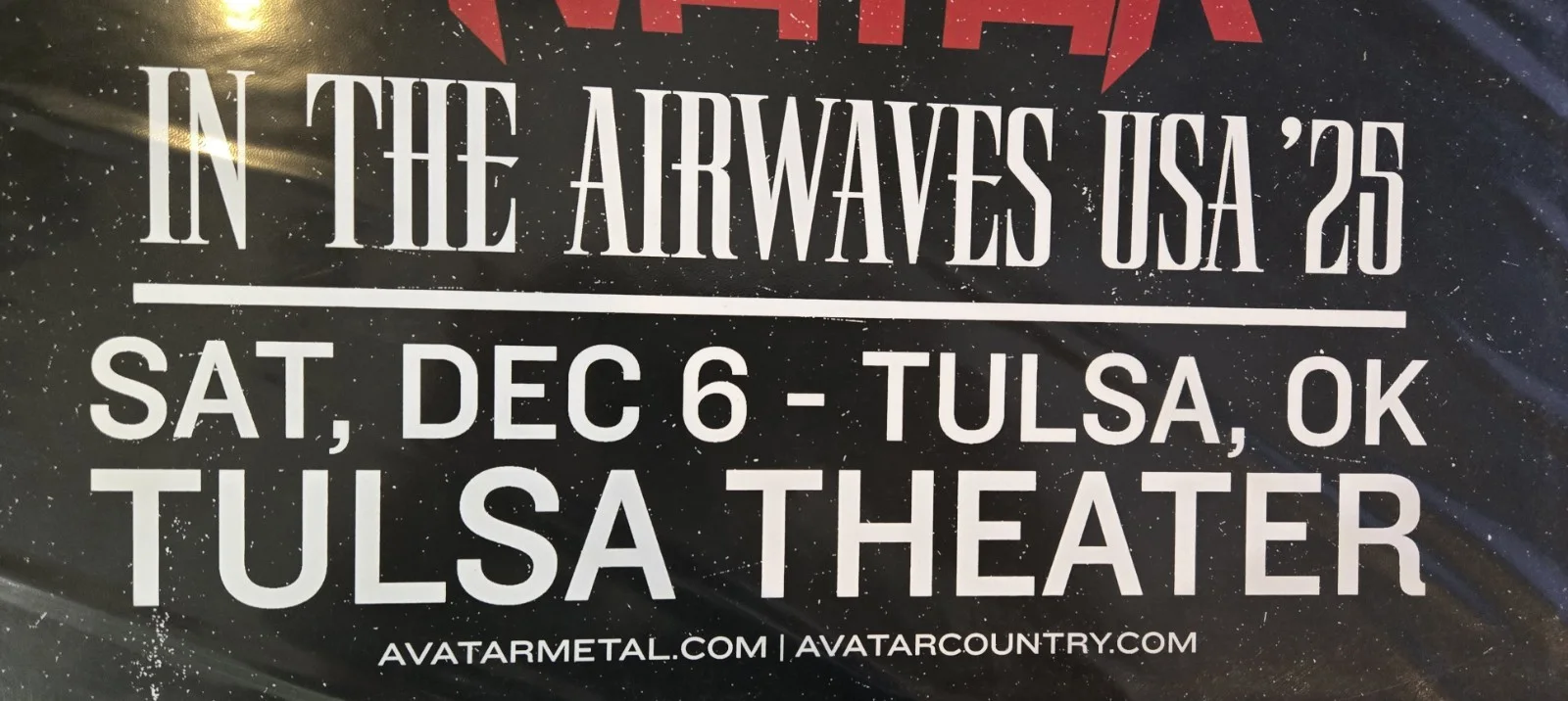 Avatar Band Signed Tour Poster Tulsa, Ok 2025, изображение 3