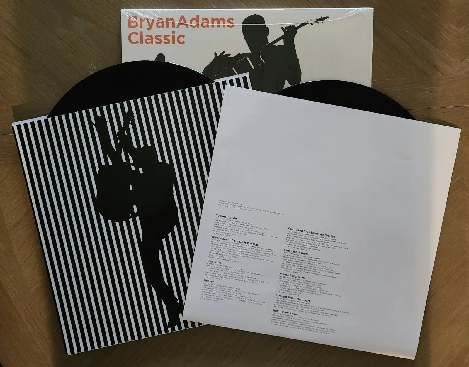 Bryan Adams Signed Autographed album flat & double vinyl CLASSICS Summer of 69, image 4