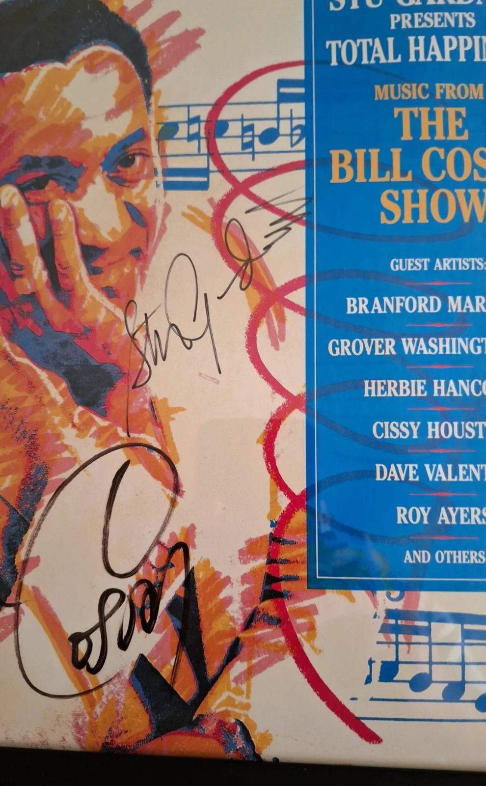 Bill Cosby / Stu Gardner Signed Album Flat – Framed - No COA - Read Description, image 2