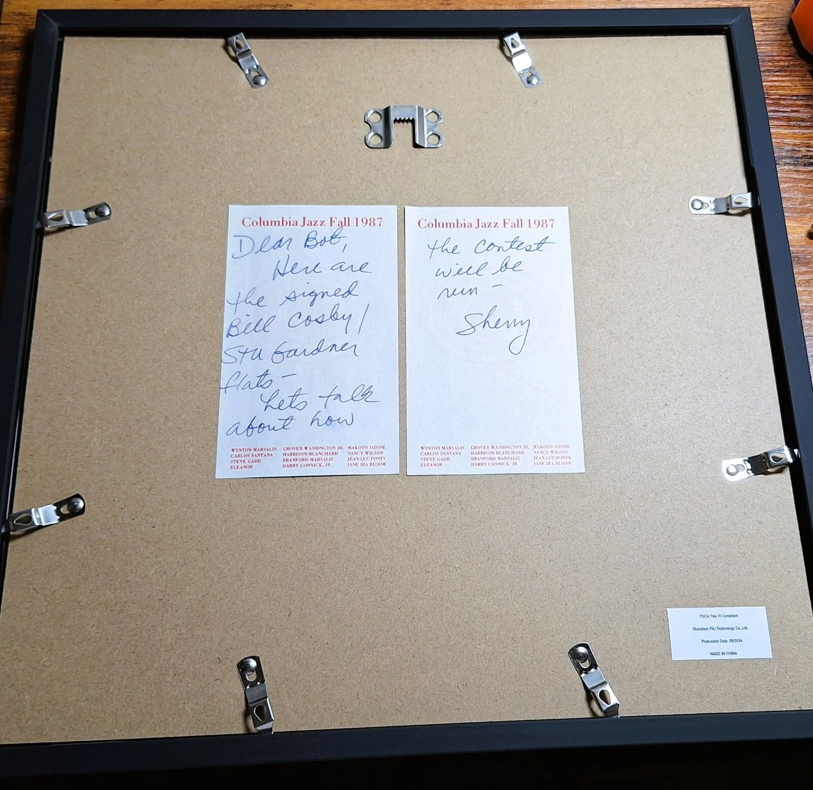 Bill Cosby / Stu Gardner Signed Album Flat – Framed - No COA - Read Description, image 4