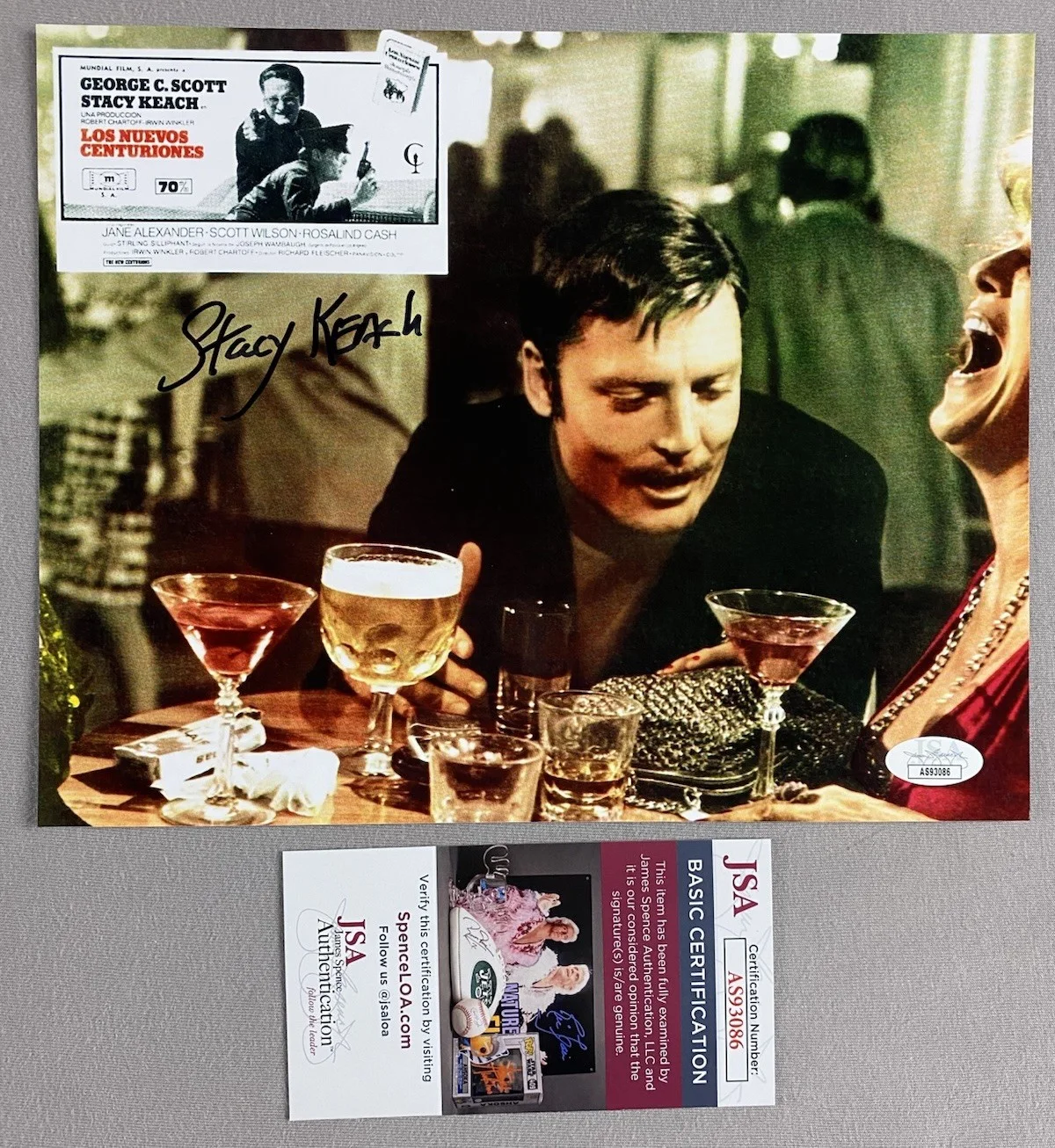 Stacy Keach — 1972 THE NEW CENTURIONS STACY KEACH AUTOGRAPH 8x10 FILM PHOTO JSA AS93086
