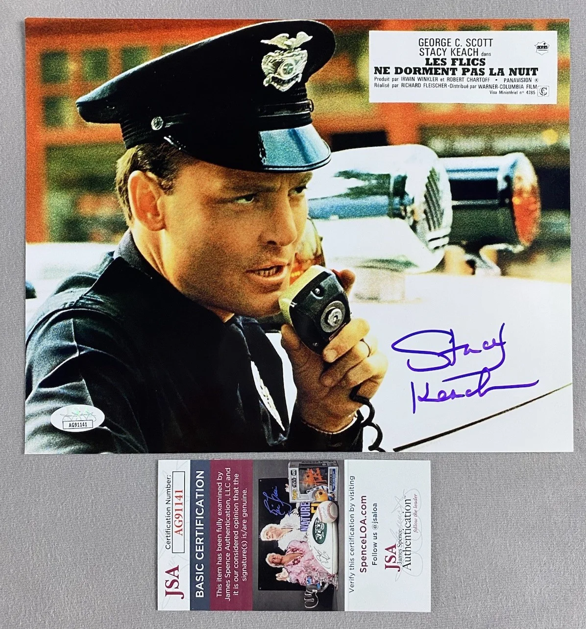 Stacy Keach — 1972 THE NEW CENTURIONS STACY KEACH AUTOGRAPH 8x10 FILM PHOTO JSA AG91141