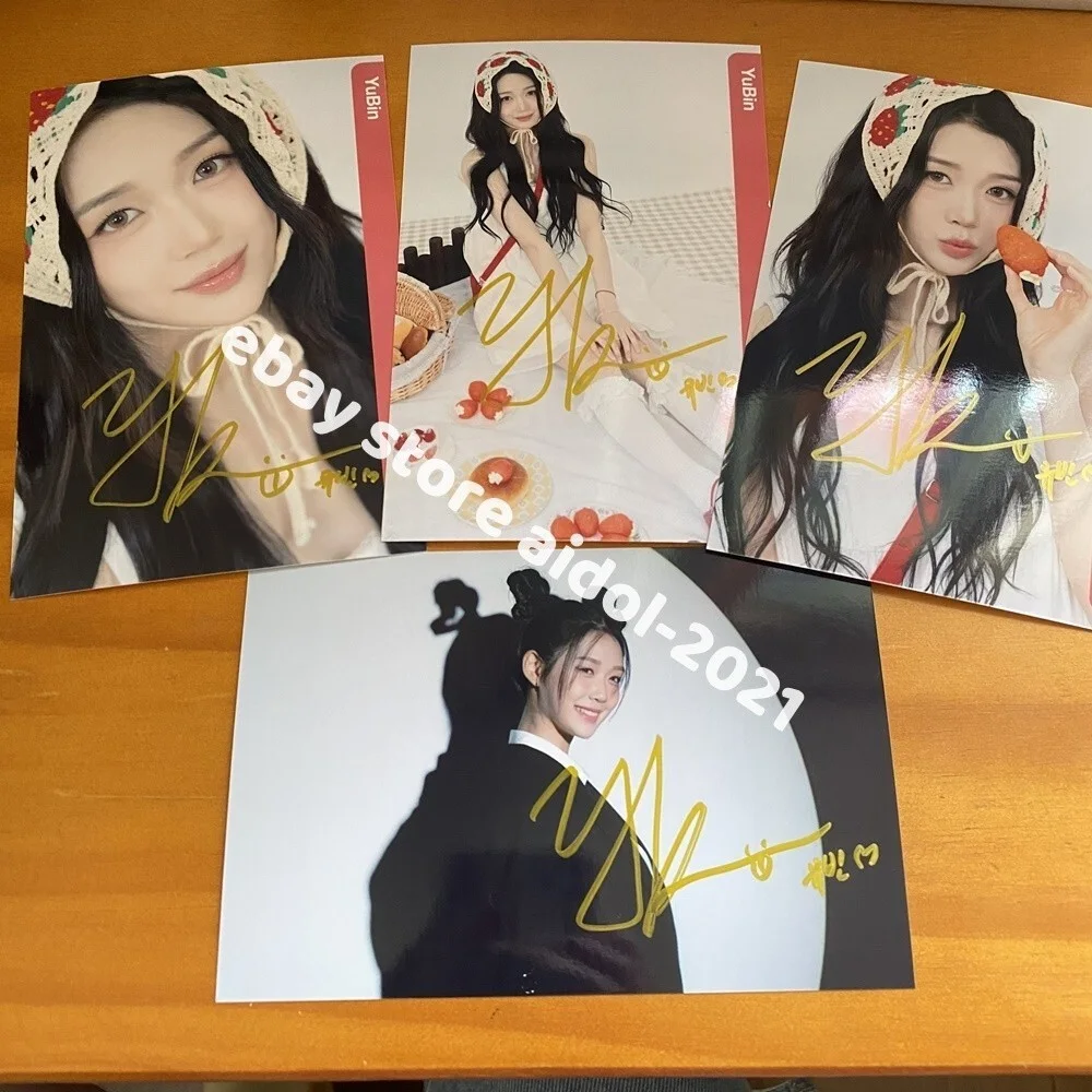 TripleS Yubin Autographed Signed Photo Picture K-POP 4*6 2025, изображение 2