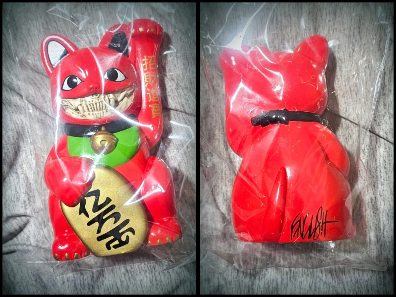 Ron English — Ron English SIGNED Lucky Cat Grin Convention Red Art Limited Edition(2018)Sealed, image 2