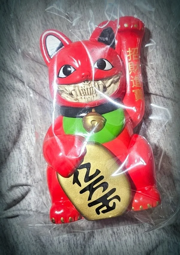 Ron English — Ron English SIGNED Lucky Cat Grin Convention Red Art Limited Edition(2018)Sealed, image 3