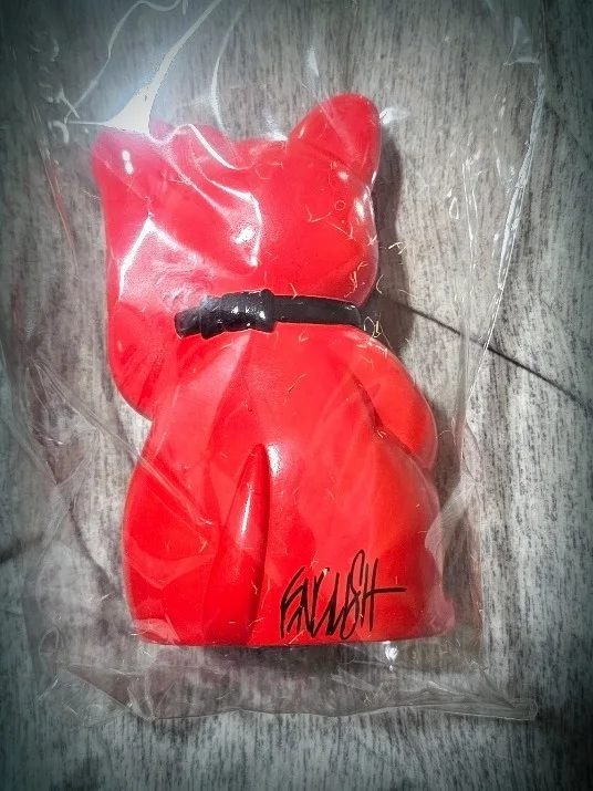 Ron English — Ron English SIGNED Lucky Cat Grin Convention Red Art Limited Edition(2018)Sealed, image 4