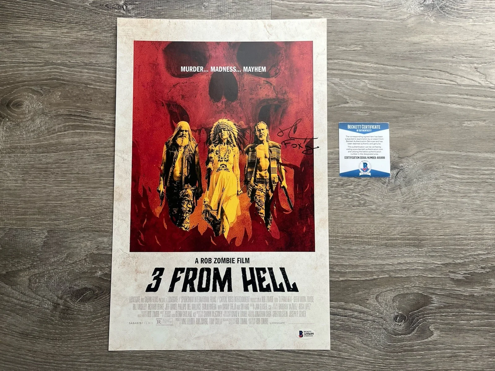 Richard Brake — Richard Brake Signed 3 From Hell 11x17 Photo Beckett COA Foxy Horror Auto