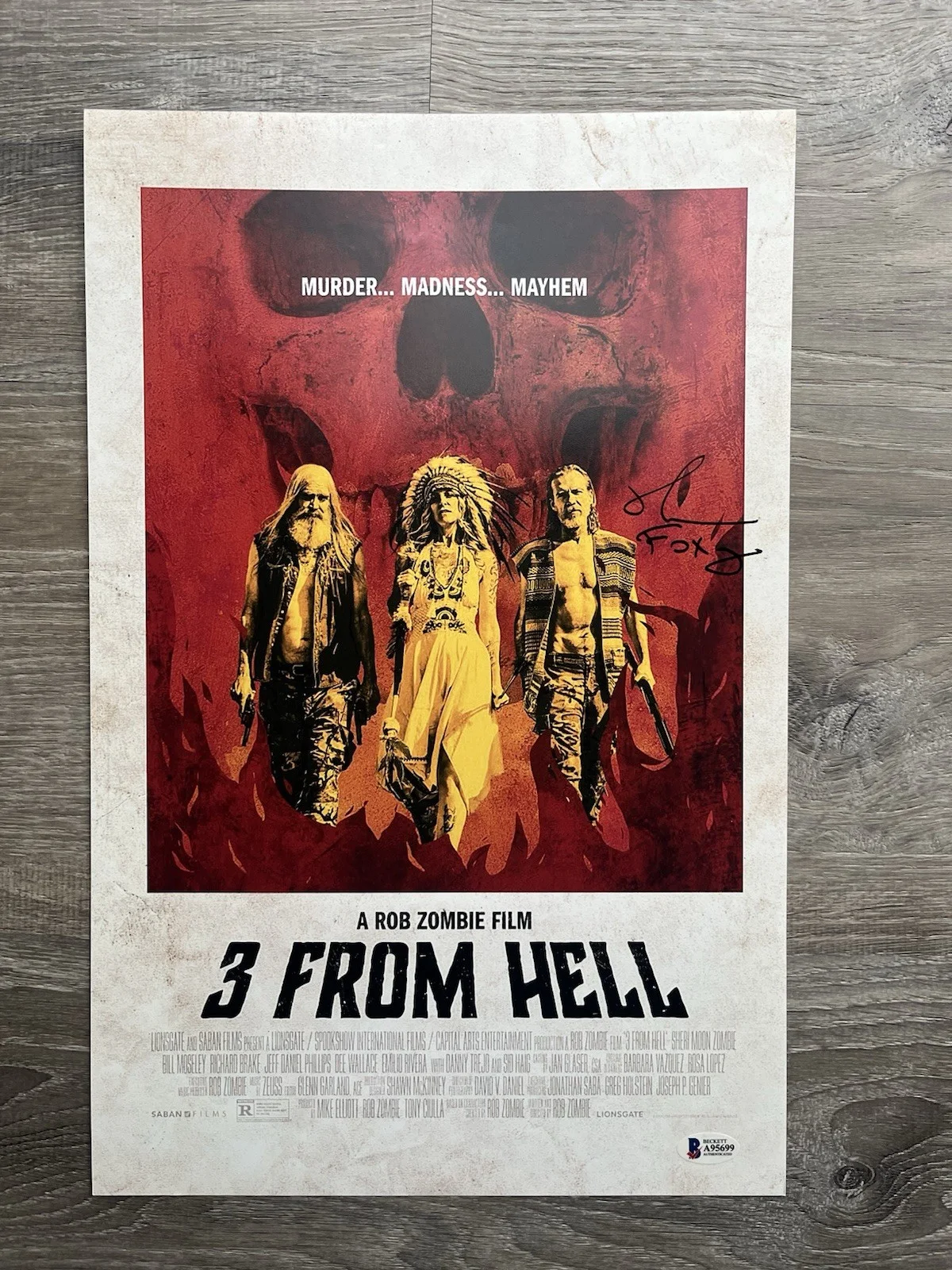 Richard Brake — Richard Brake Signed 3 From Hell 11x17 Photo Beckett COA Foxy Horror Auto, изображение 2