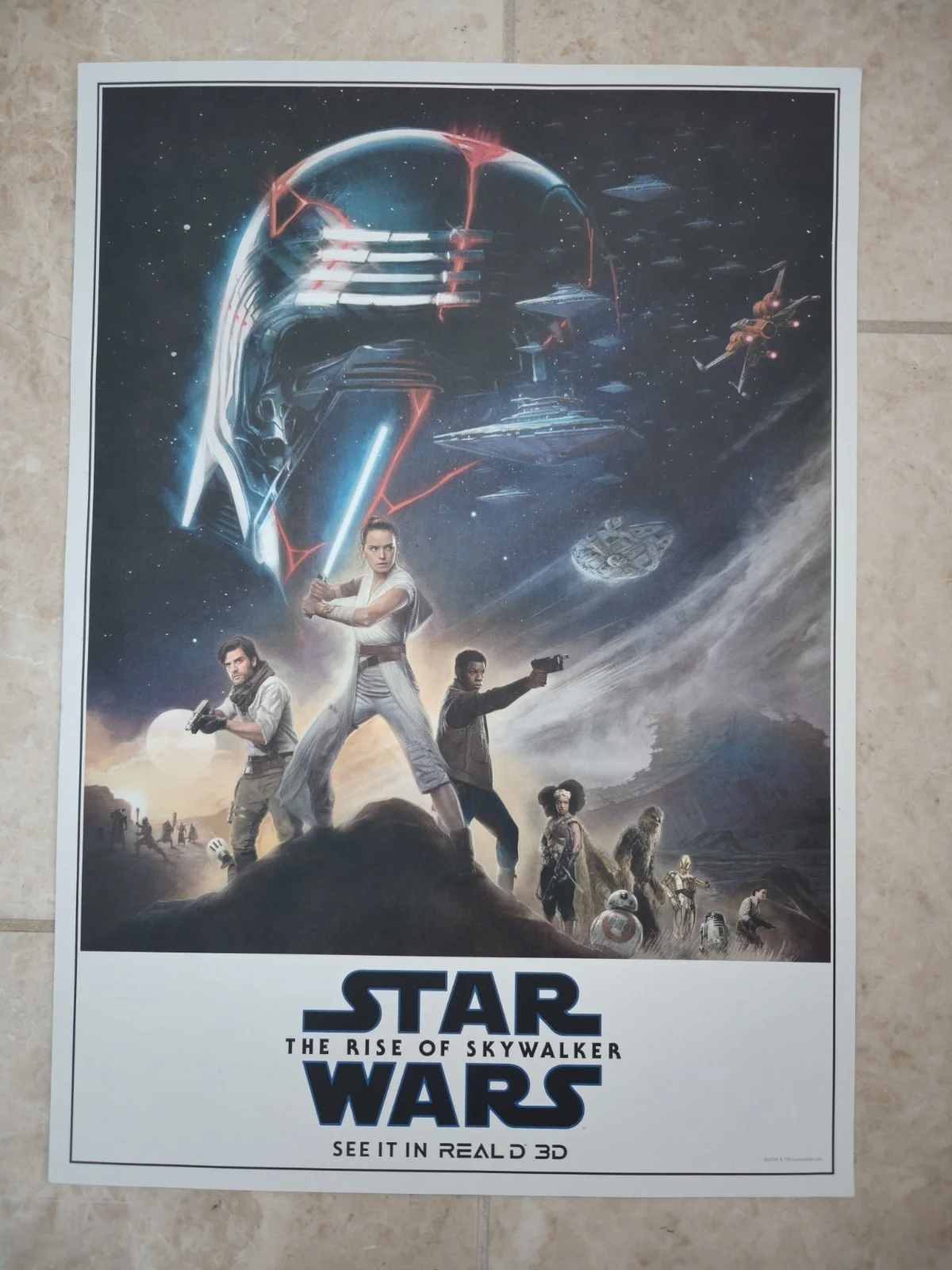Star Wars Rise Of The Skywalker Original Movie Poster A3 2019, изображение 2