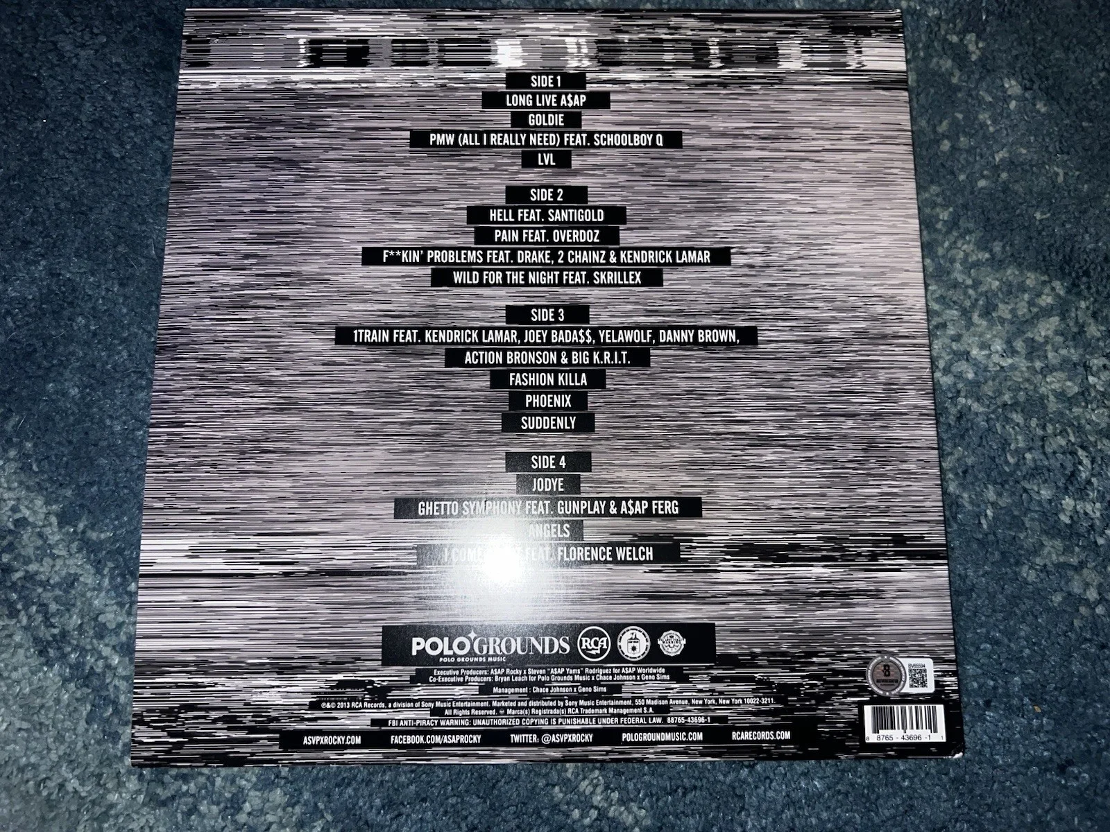 A$AP Rocky Signed Long Live ASAP Vinyl Rap Legend Superstar Beckett, изображение 3