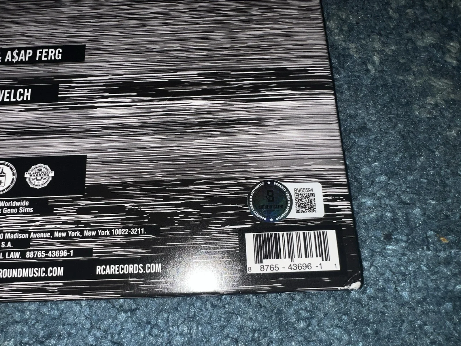 A$AP Rocky Signed Long Live ASAP Vinyl Rap Legend Superstar Beckett, изображение 4