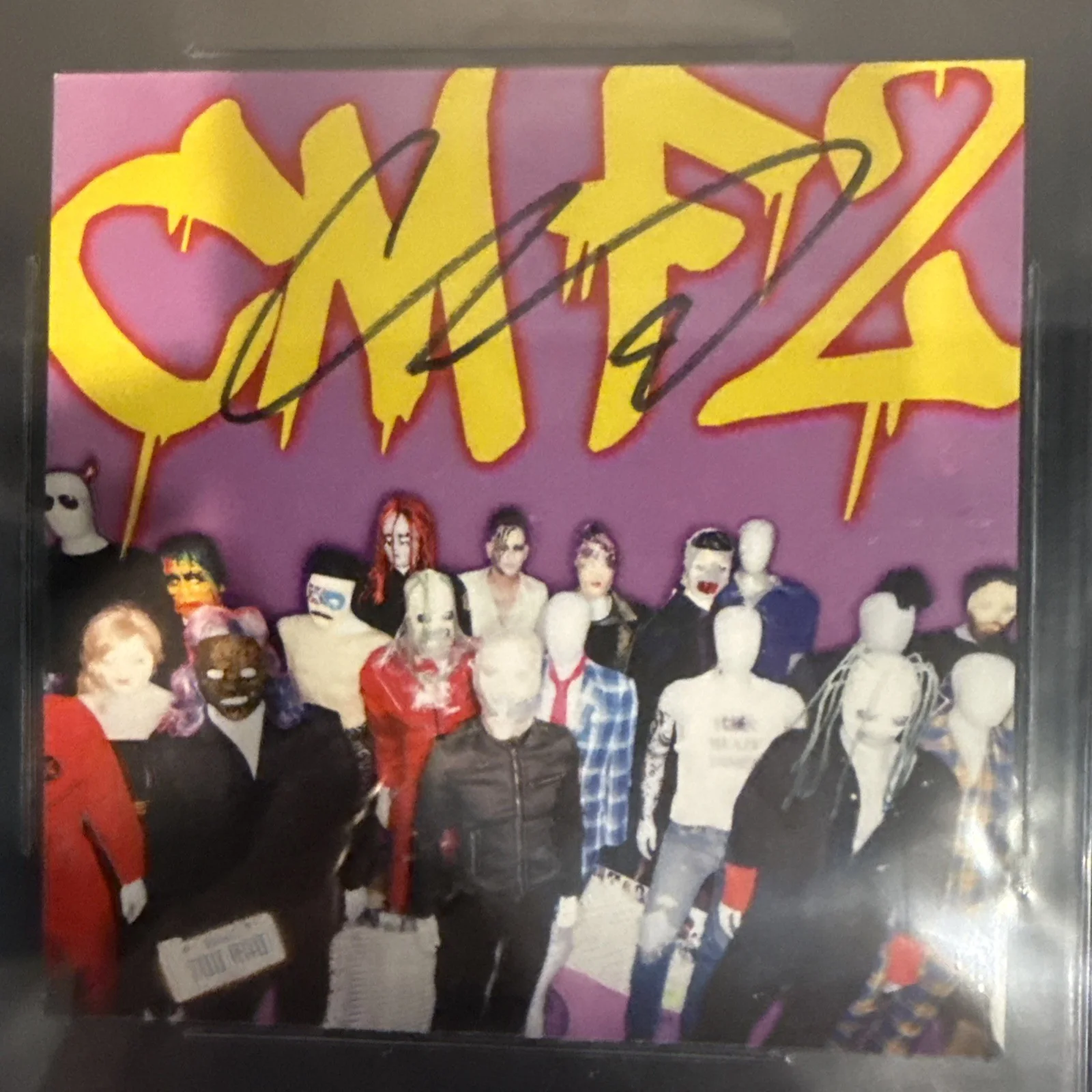 Corey Taylor — Corey Taylor / SLIPKNOT Autographed Signed CD Booklet "CMF2" BAS Encased Slab, image 2