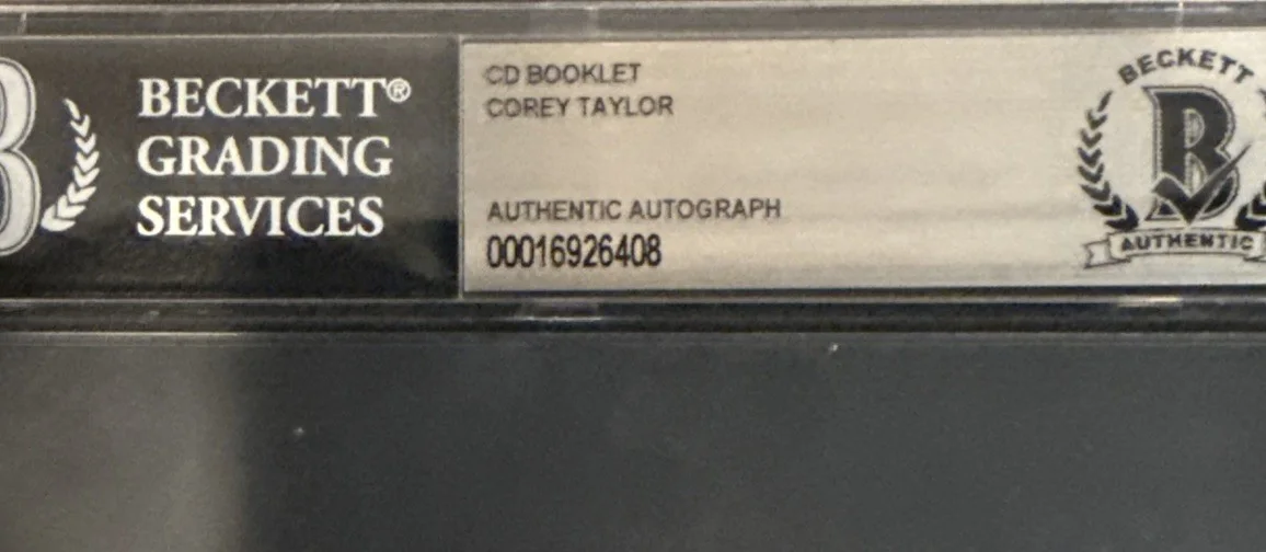 Corey Taylor — Corey Taylor / SLIPKNOT Autographed Signed CD Booklet "CMF2" BAS Encased Slab, image 3
