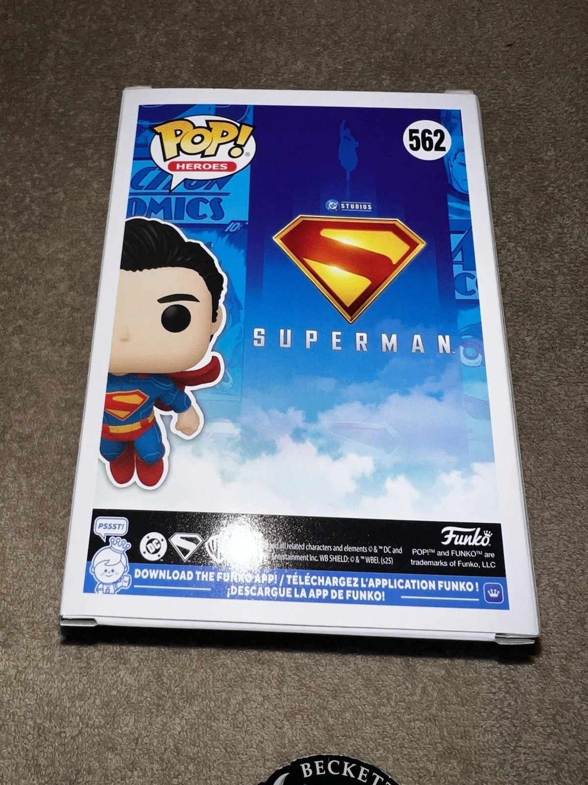 Tyler Hoechlin Signed Official Superman Funko Pop Figure DC Comics Beckett, изображение 3