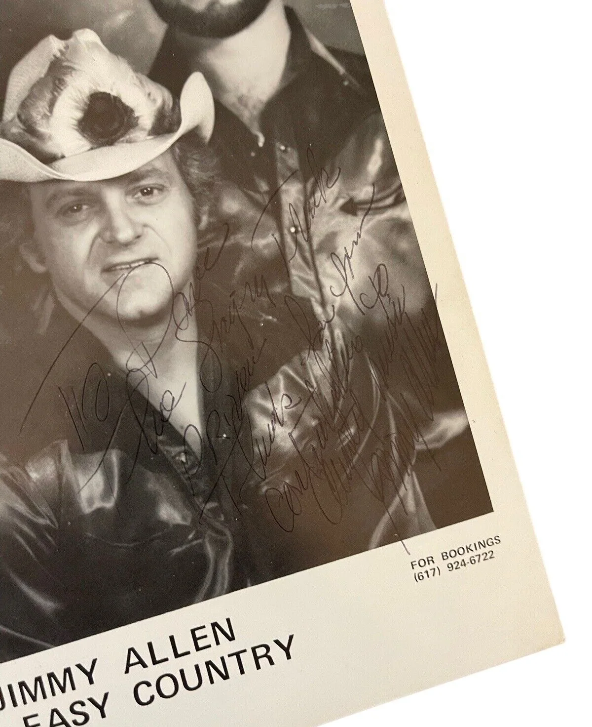 Vintage Jimmy Allen & East Country Music Band Signed Photograph Boston, изображение 4