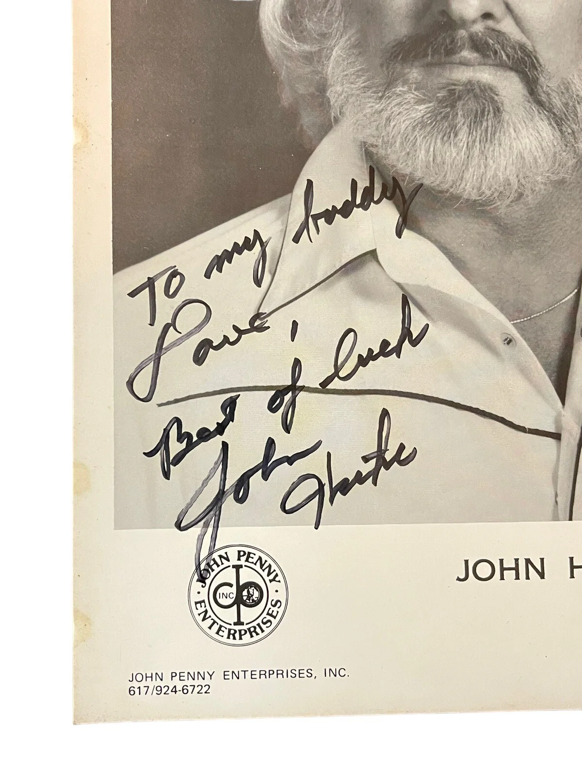 Vintage John Hicks Country Western Singer Signed Photograph 8" x 10", изображение 2
