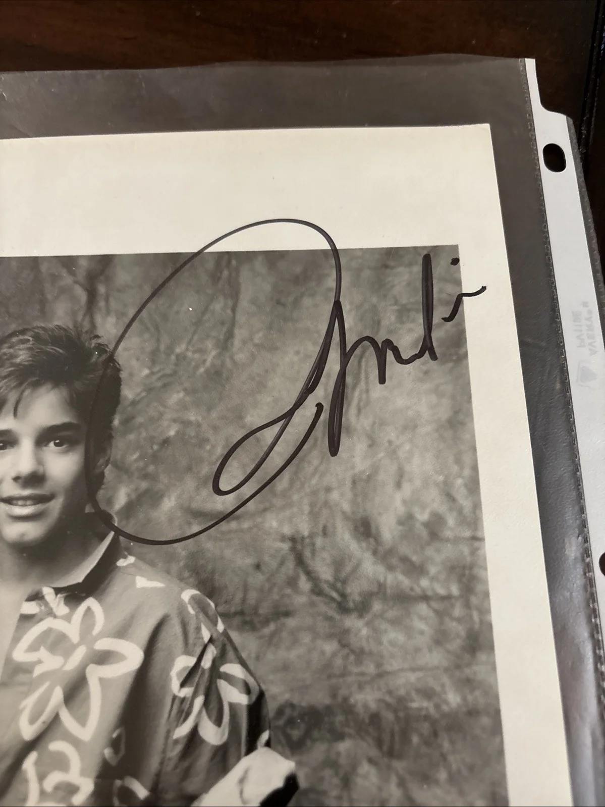 Ricky Martin Menudo Autographed 8x10 Photo Certified ,white and black, image 2