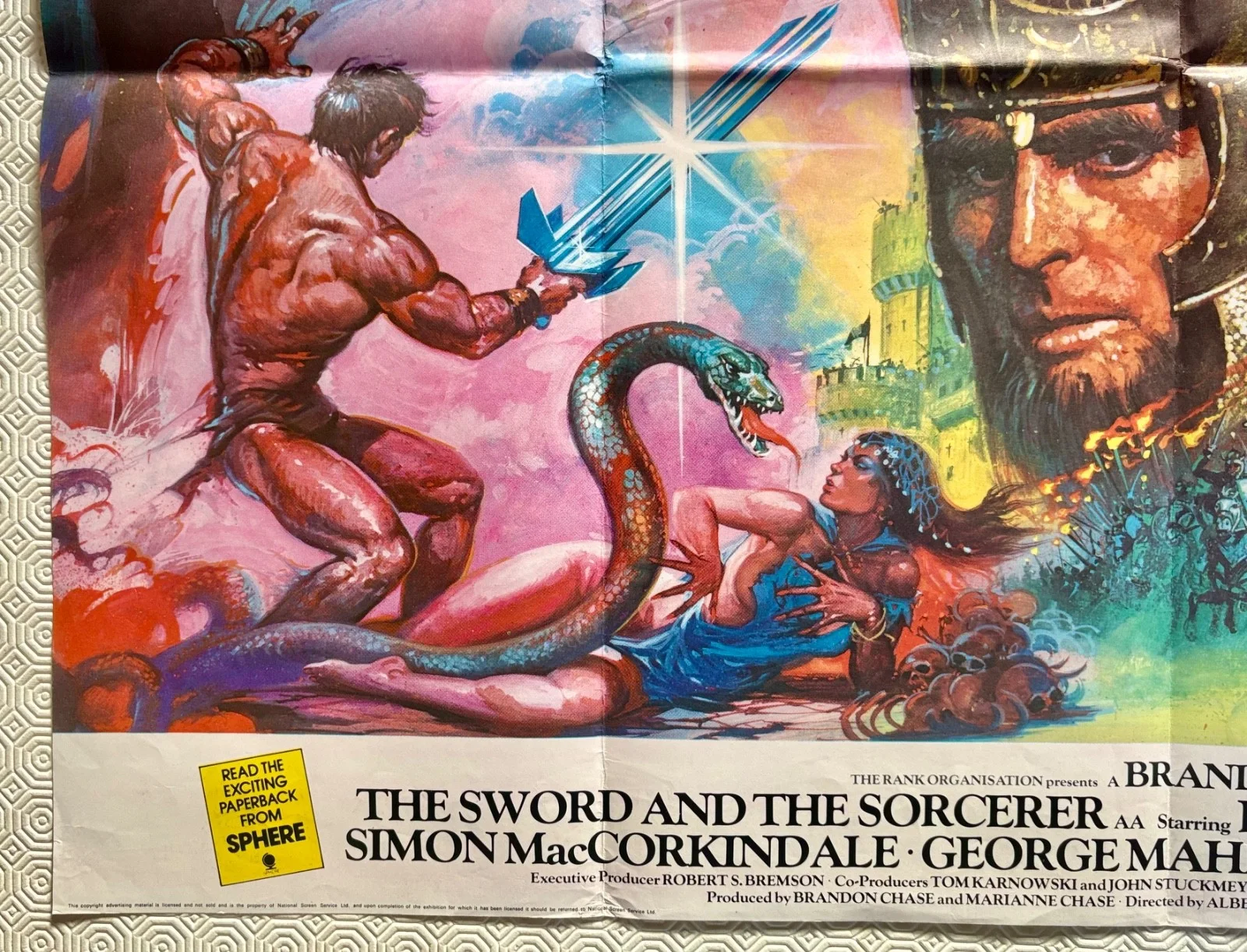 The Sword and The Sorcerer Original 1982 Quad Poster Brian Bysouth Art, изображение 2
