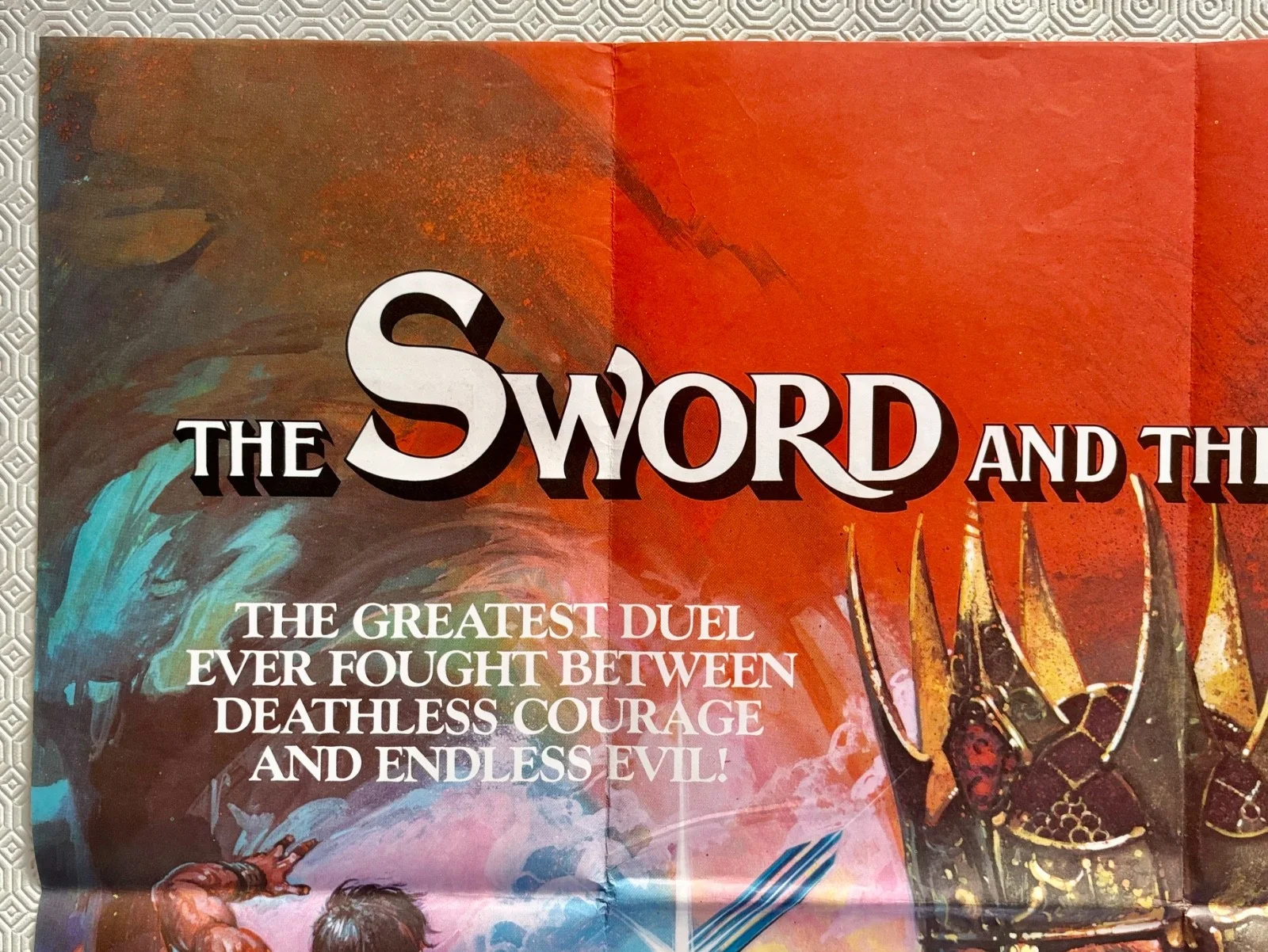 The Sword and The Sorcerer Original 1982 Quad Poster Brian Bysouth Art, изображение 5